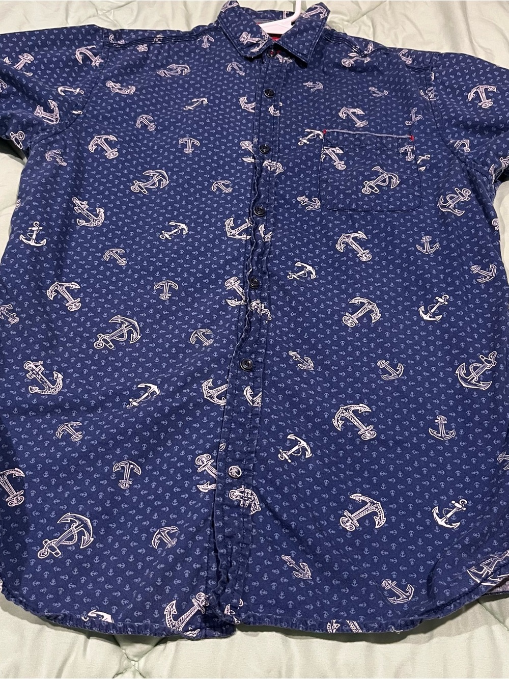 Drill Anchors Away snap button top, Med